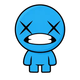 The blue RUCKUS avatar with X-shaped eyes